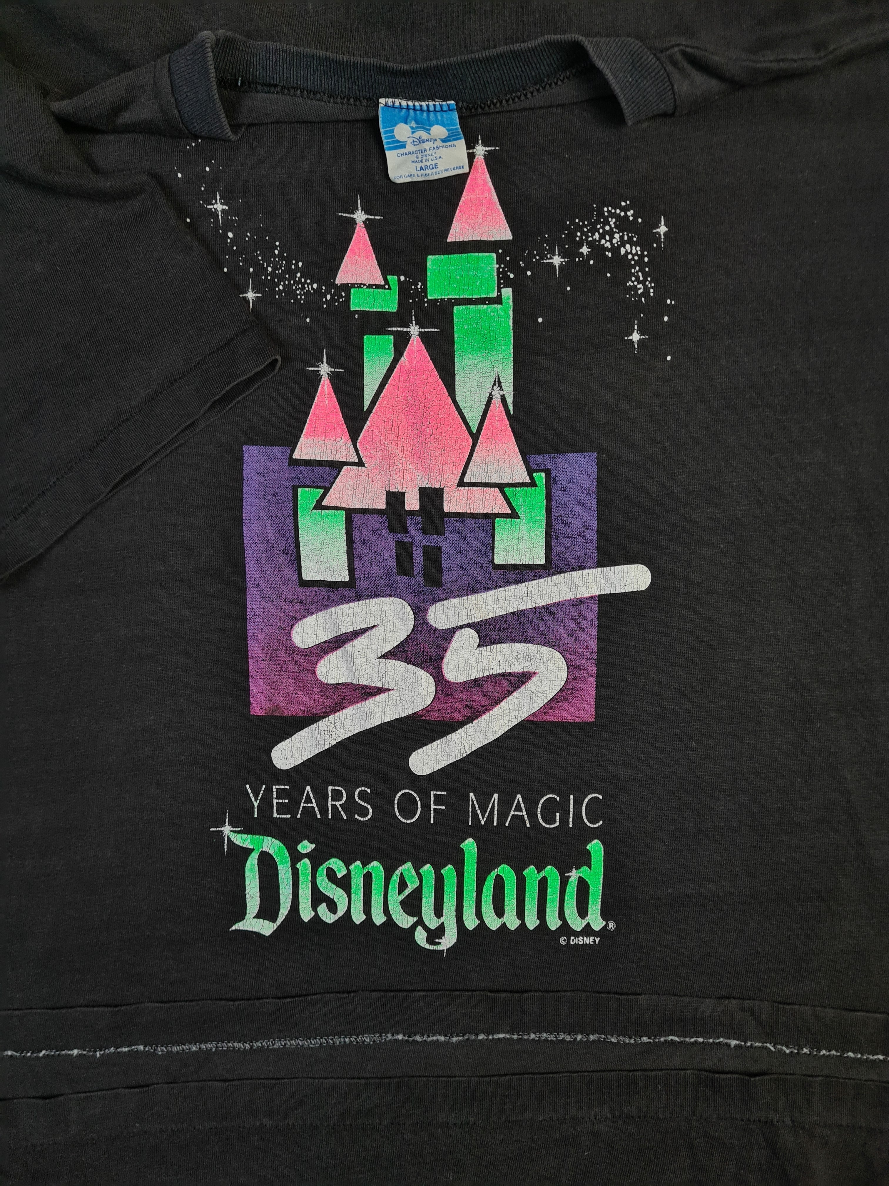 Rare! Vintage Disneyland Shirt 1990 "35 Years Of Magic" Made In USA Single Stitched L - RareRags