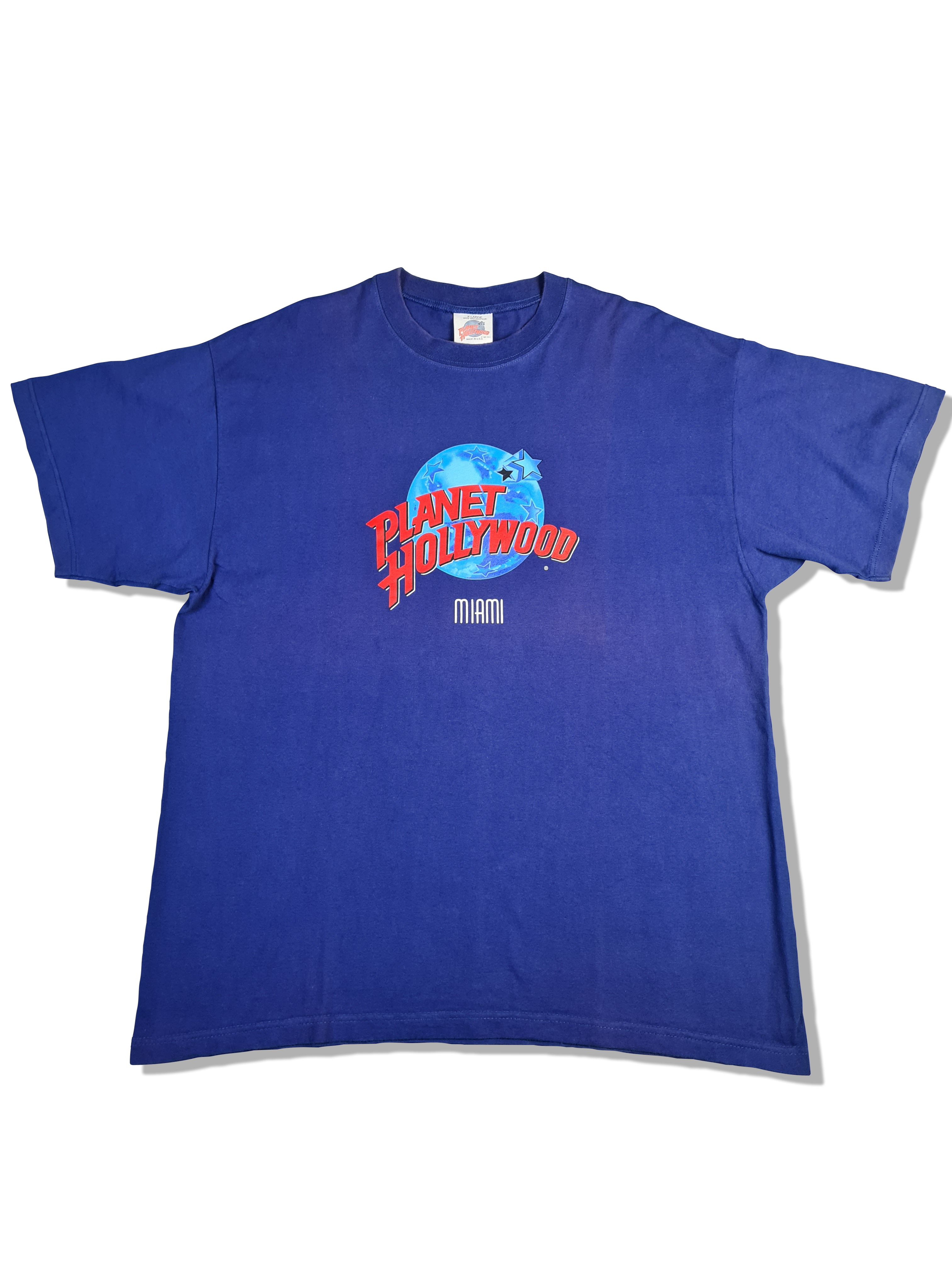 Vintage Planet Hollywood Shirt 1991 Miami Made In USA Blau XL - RareRags