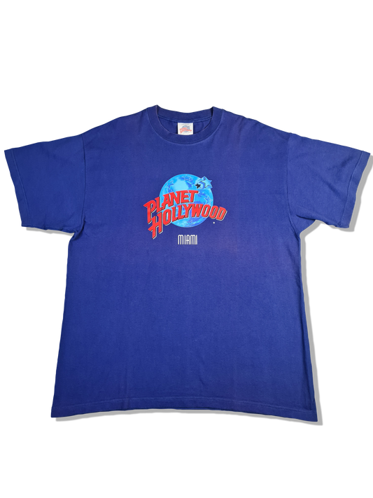 Vintage Planet Hollywood Shirt 1991 Miami Made In USA Blau XL