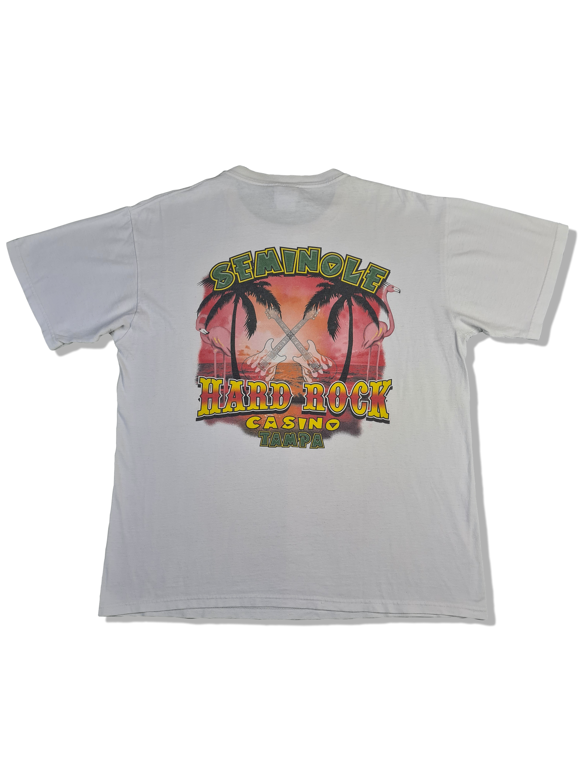 Modernes Hard Rock Cafe Shirt Seminole Casino Tampa Bedruckt Weiß L - RareRags