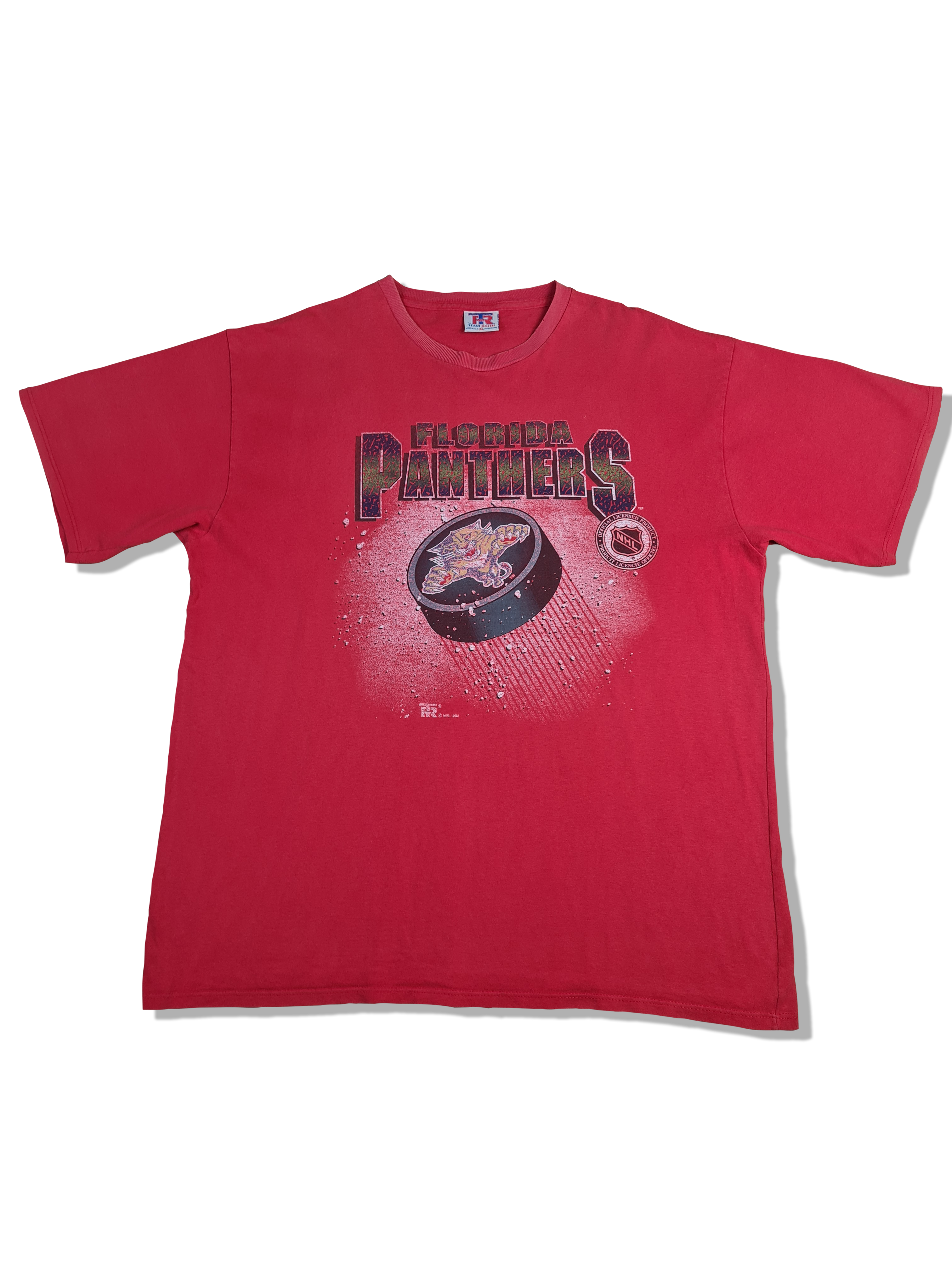 Vintag Team Rated Shirt 1994 Florida Panthers NHL Merch Hockey Made In USA Rot XL - RareRags