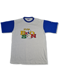 Vintage Reebok Shirt "Fun Explosion" Made In Italy Blau Grau L-XL