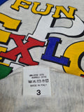 Vintage Reebok Shirt "Fun Explosion" Made In Italy Blau Grau L-XL