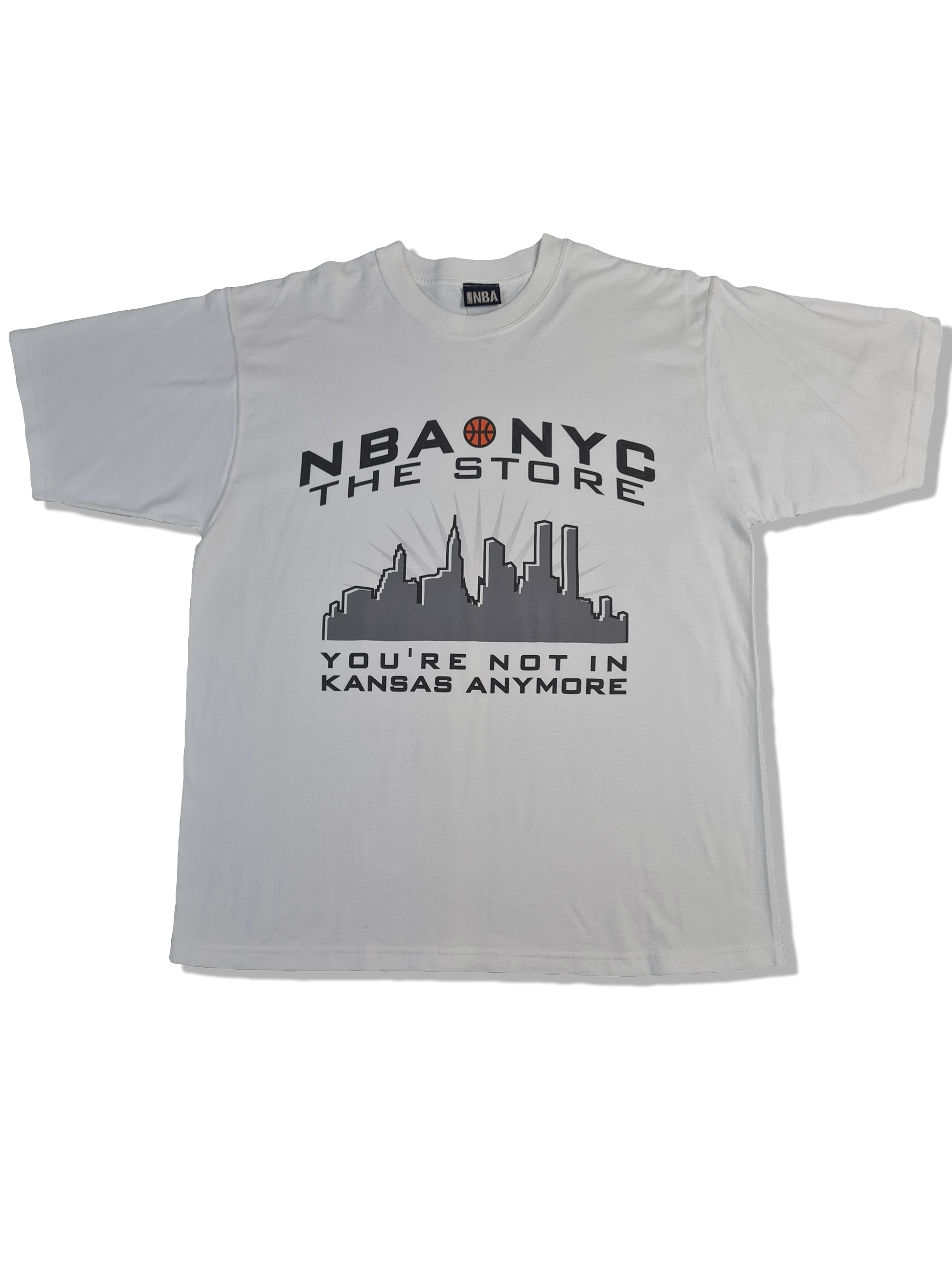 Vintage NBA Shirt "You are not in kansas anymore" Basketball  Bedruckt Weiß L - RareRags