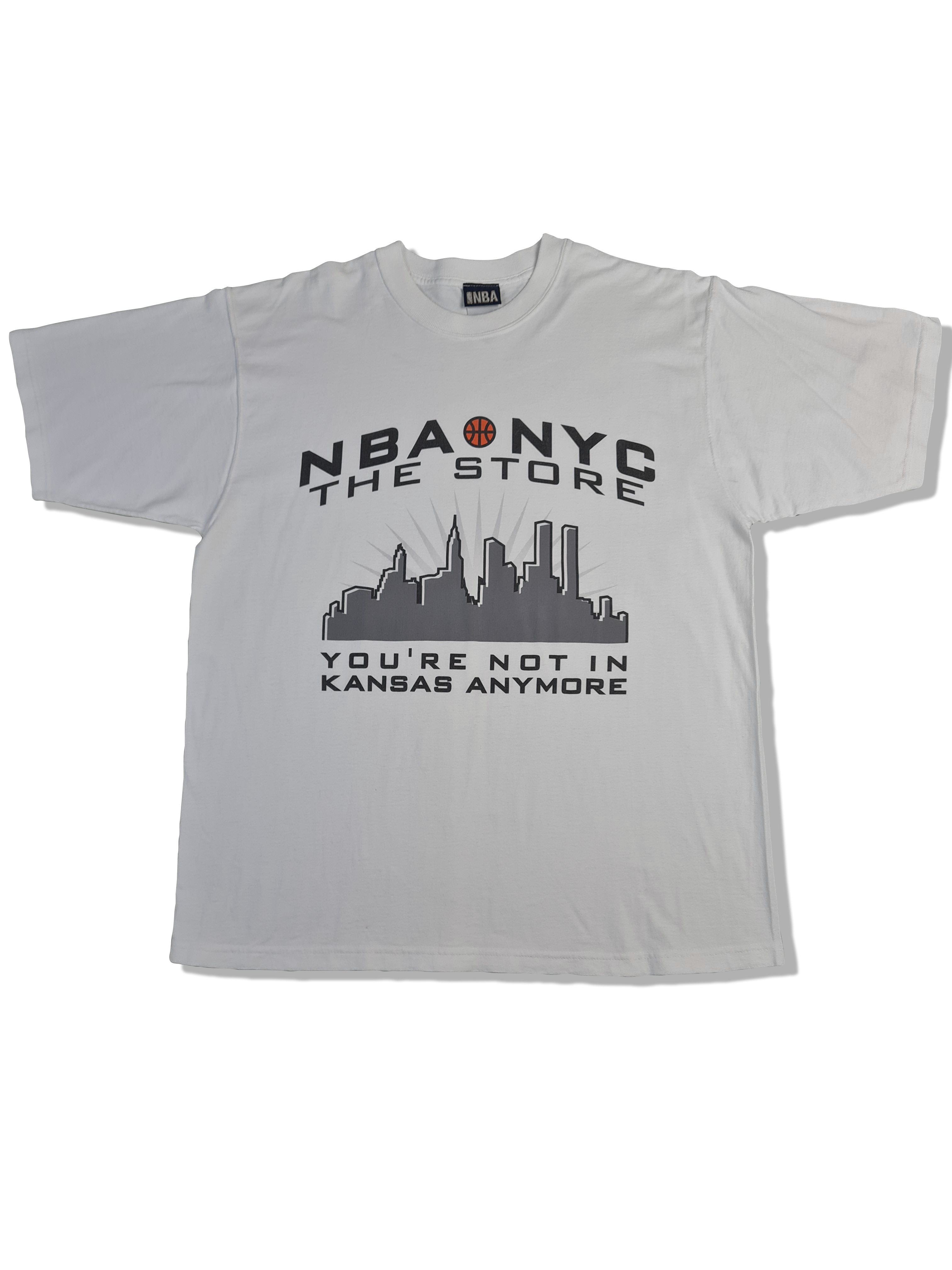 Vintage NBA Shirt "You are not in kansas anymore" Basketball  Bedruckt Weiß L - RareRags