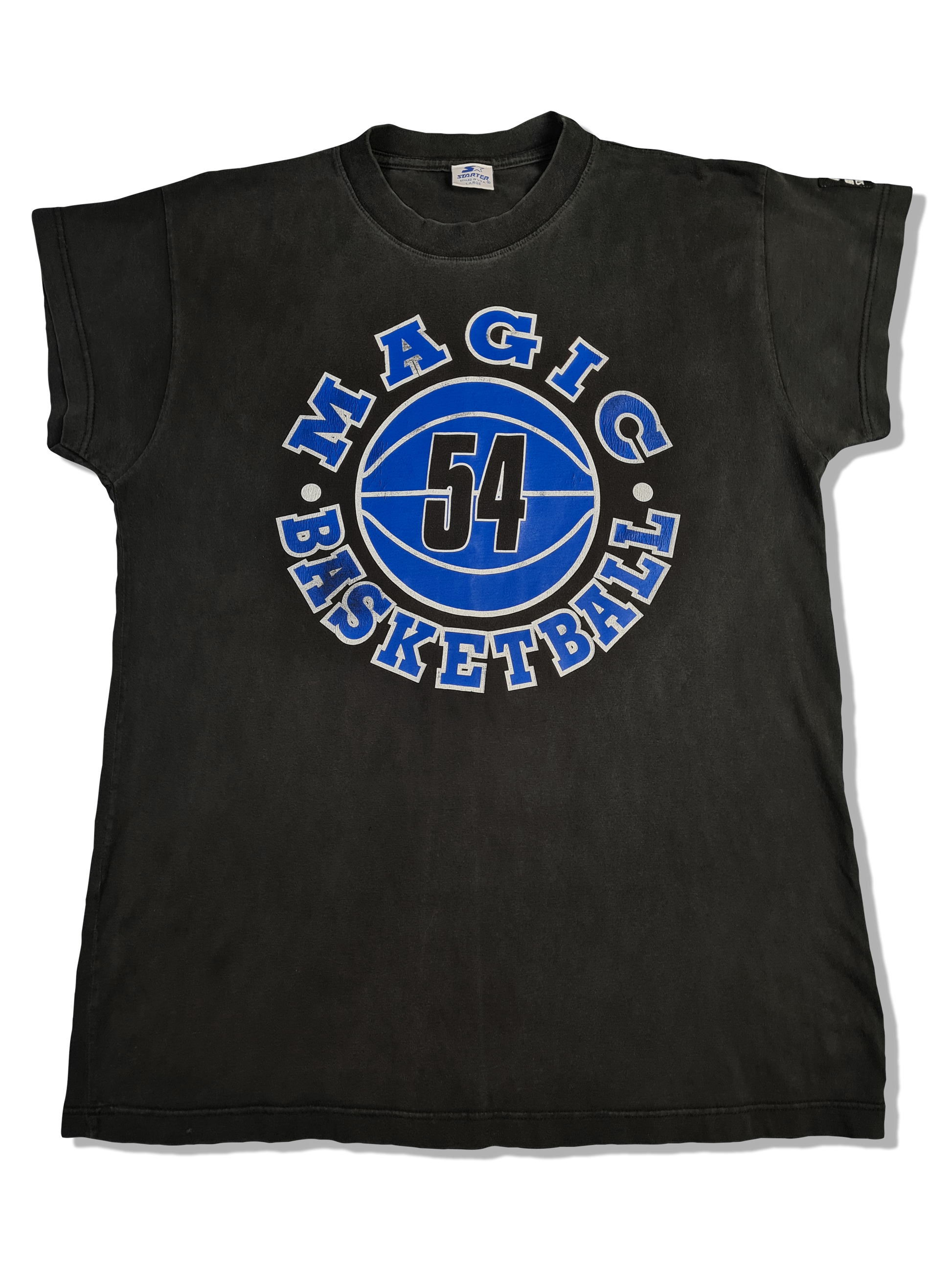 Vintage Starter Shirt Magic Basketball Merch Bedruckt Schwarz L - RareRags