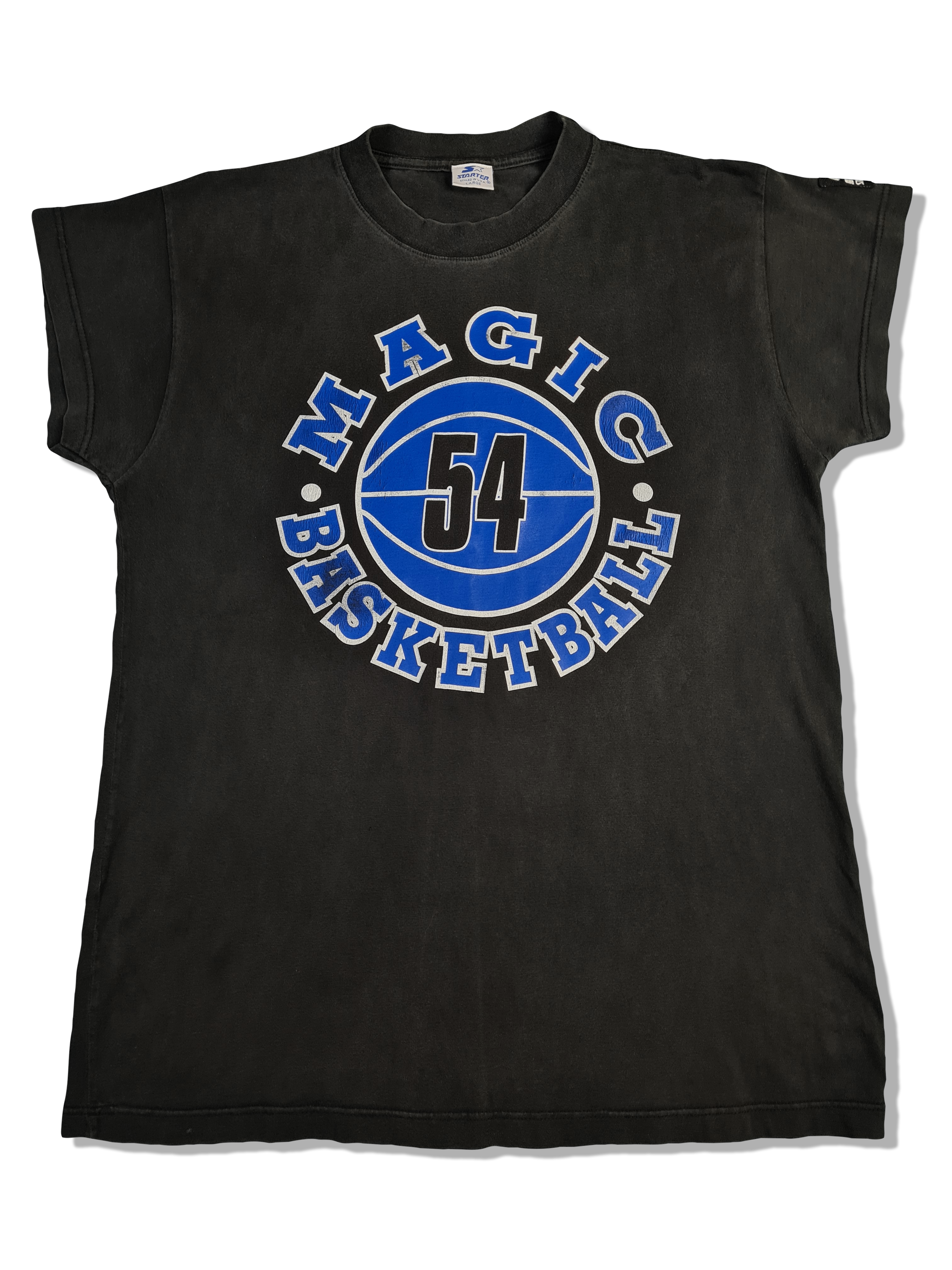 Vintage Starter Shirt Magic Basketball Merch Bedruckt Schwarz L - RareRags
