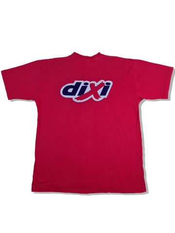 Vintage Dixi Shirt Front- & Backlogo Bedruckt Rot XL