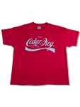 Vintage Hanes Shirt Tourist Enjoy Cedar Key Cola Font Made In USA Single Stitched Rot XL