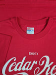Vintage Hanes Shirt Tourist Enjoy Cedar Key Cola Font Made In USA Single Stitched Rot XL