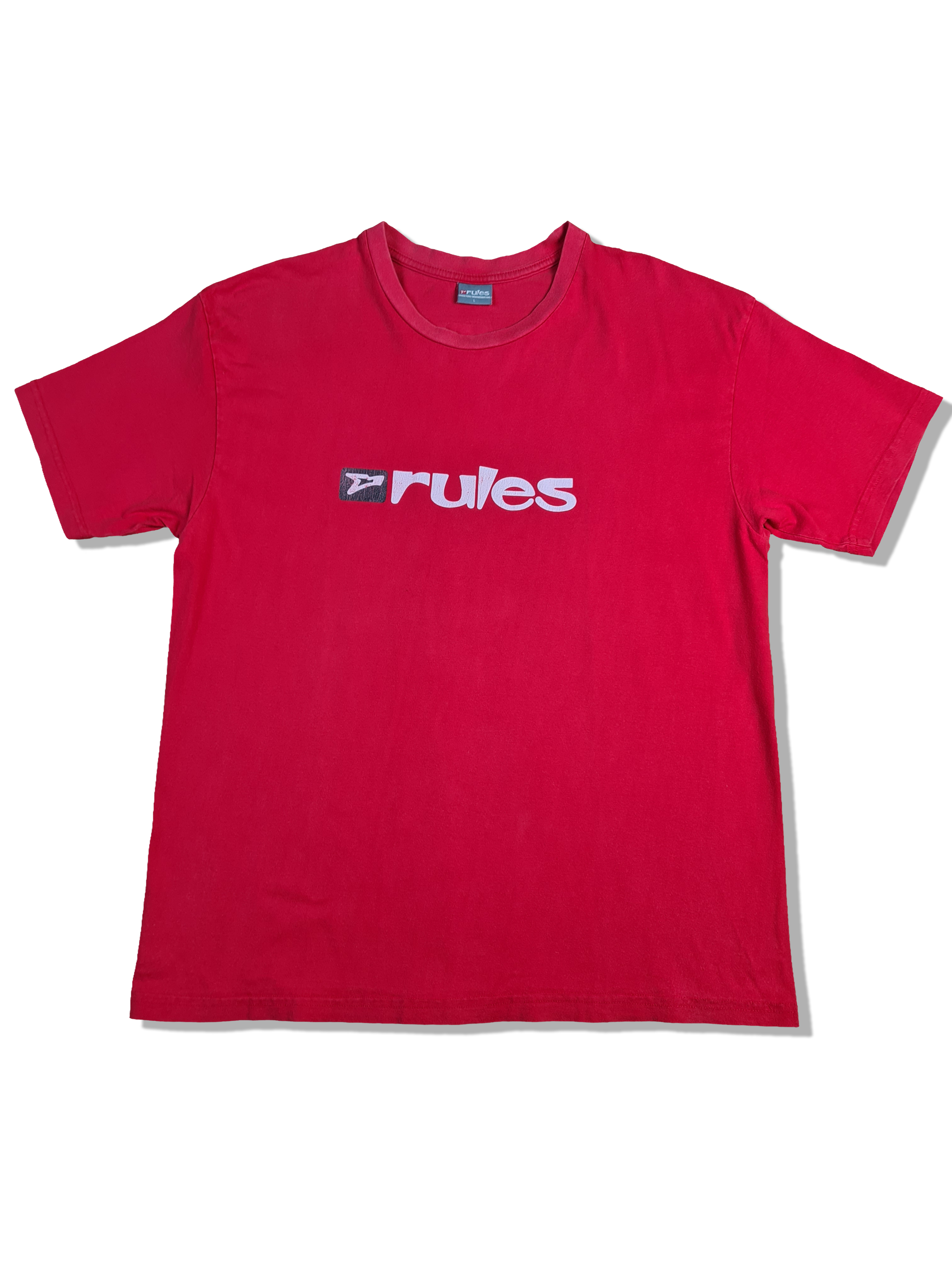Y2K Rules Shirt "If dirty ask your mum" Bedruckt Rot L - RareRags