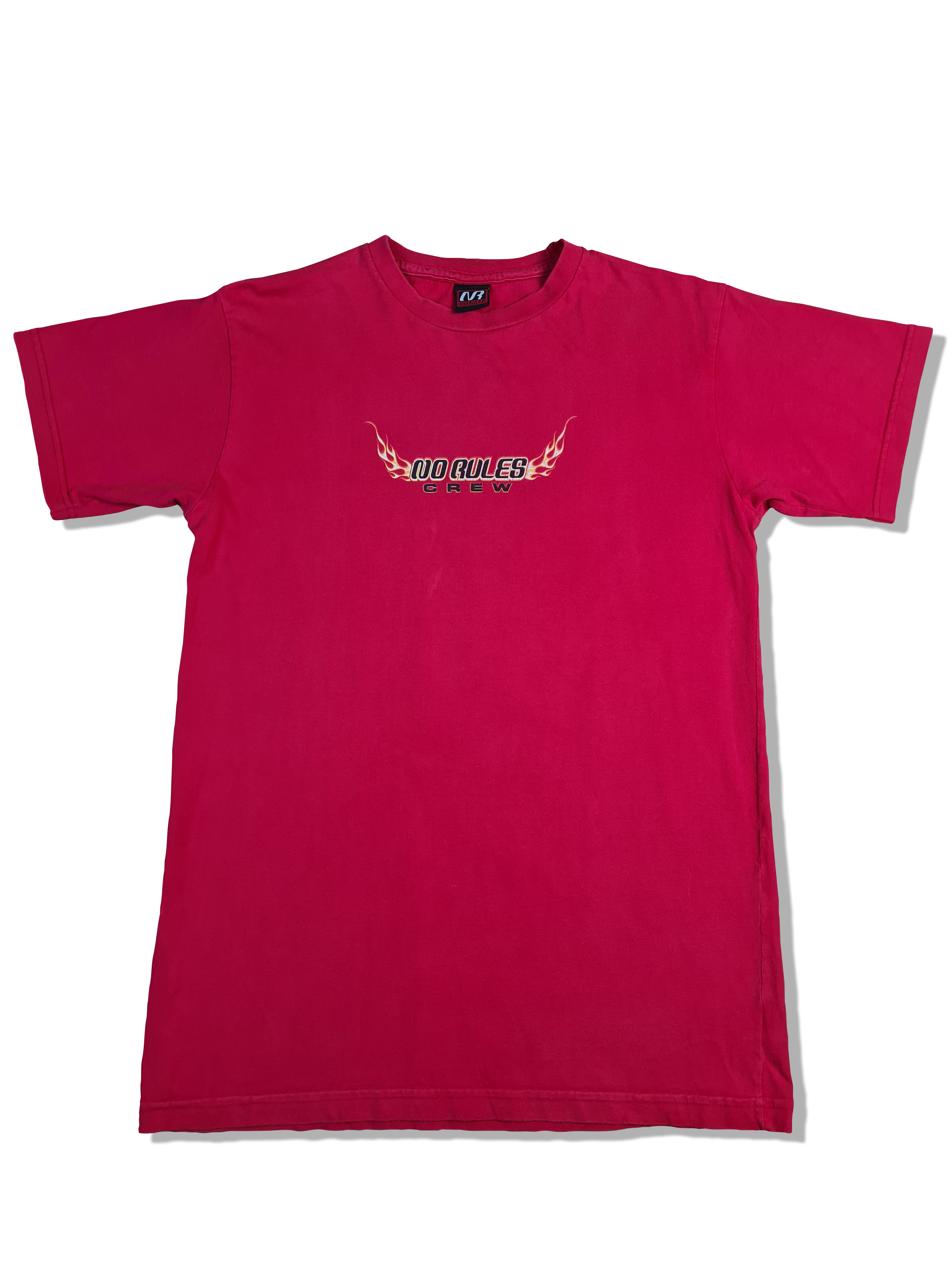 Y2K No Rules Shirt Crew  Steppin' Up Bedruckt Rot M-L - RareRags