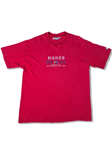 Vintage Hanes Shirt Beefy-T Blank Rot XL