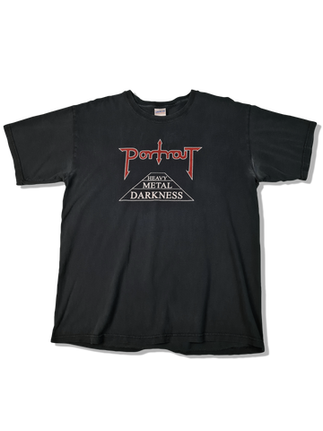 Modernes Gildan Shirt Portrait "Heavy Metal Darkness" Bedruckt Schwarz L
