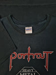 Modernes Gildan Shirt Portrait "Heavy Metal Darkness" Bedruckt Schwarz L
