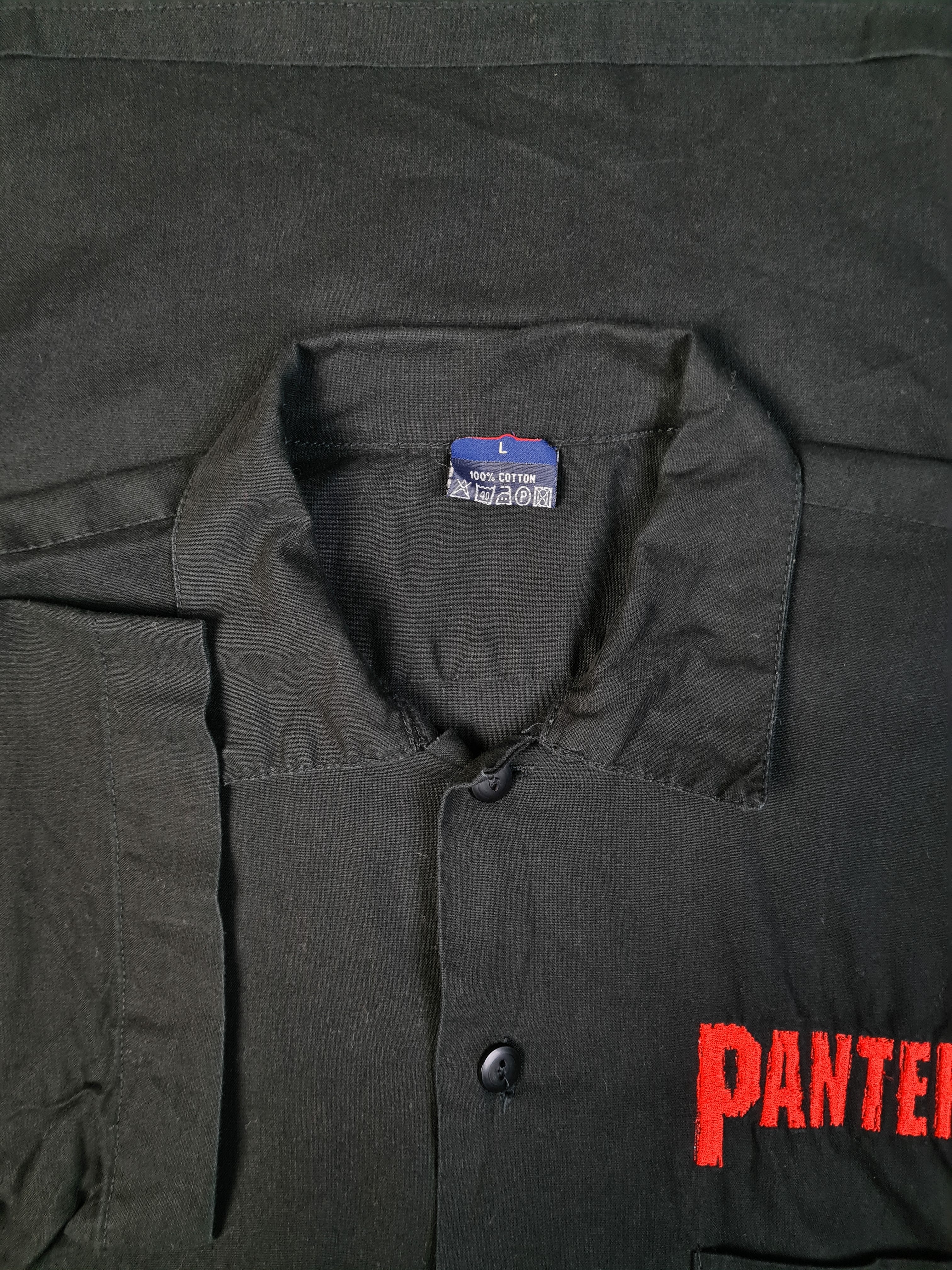 Vintage Pantera Hemd Kurzarm "Vulgar Display Of Power"  1992 Backprint Schwarz L - RareRags