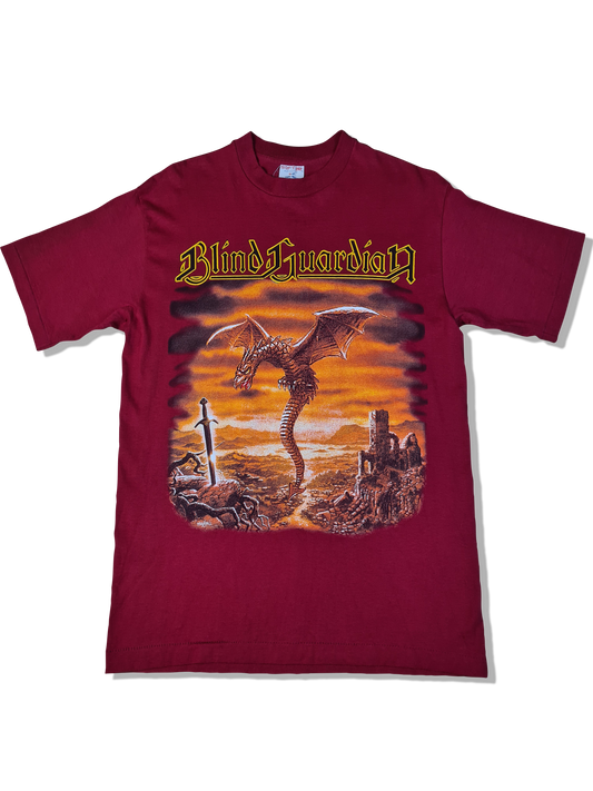Vintage Tee Jays Shirt Blind Guardian Tour Germany Single Stitched Made In USA Rot L