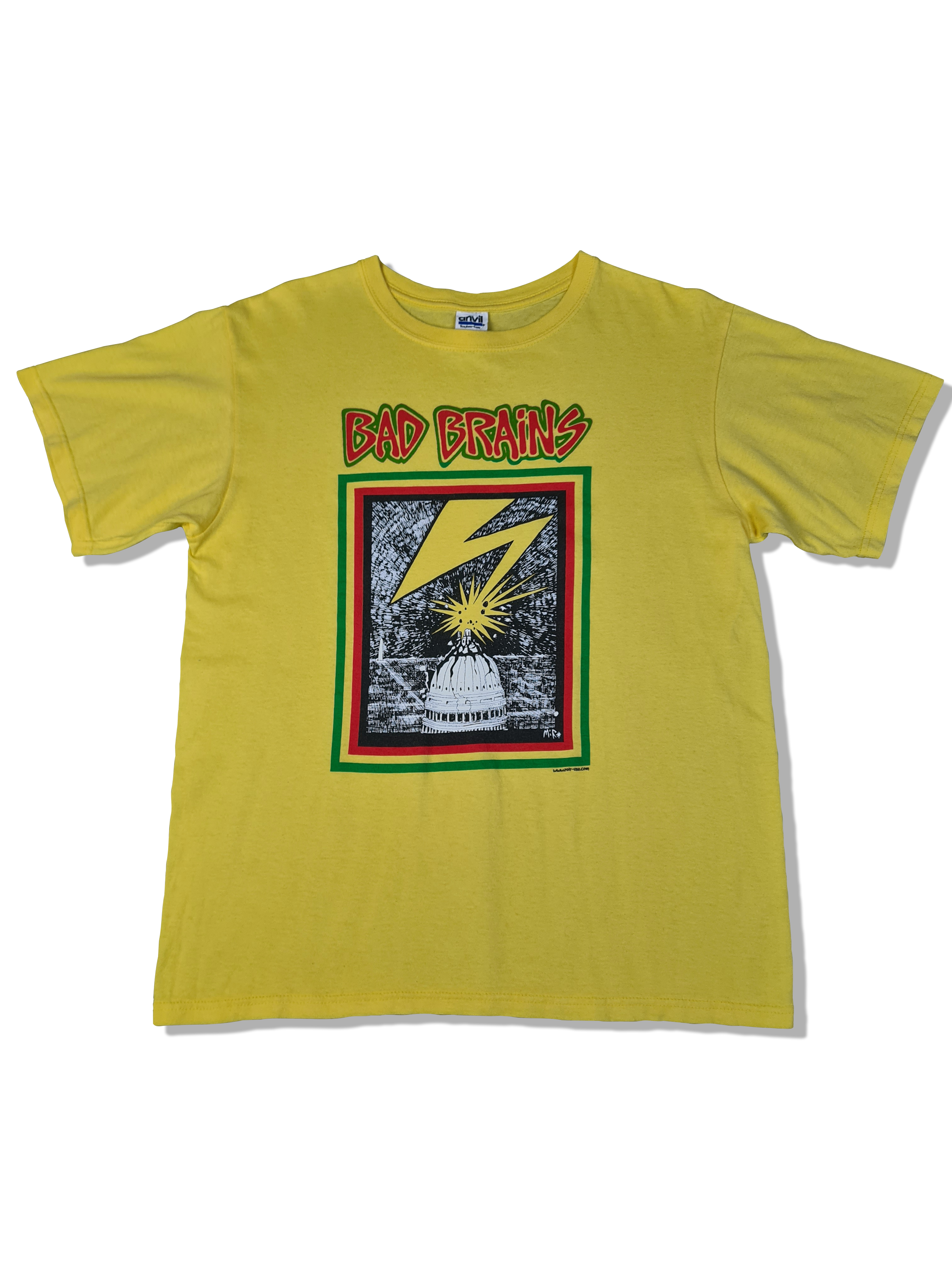 Modernes Anvil Shirt Bad Brains Punkrock Bedruckt Gelb M - RareRags