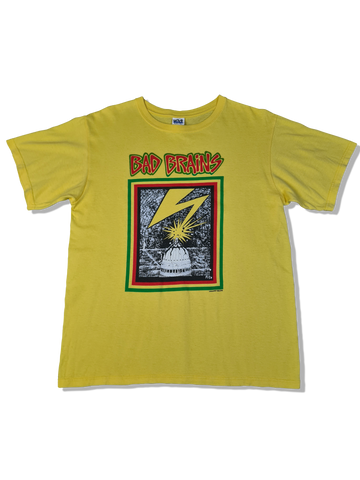 Modernes Anvil Shirt Bad Brains Punkrock Bedruckt Gelb M