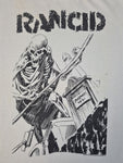 Vintage Fruit Of The Loom Shirt Rancid Bedruckt Weiß S