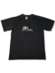 Vintage Gildan Shirt Playhouse "Famous When Dead Two" 2002 Schwarz M