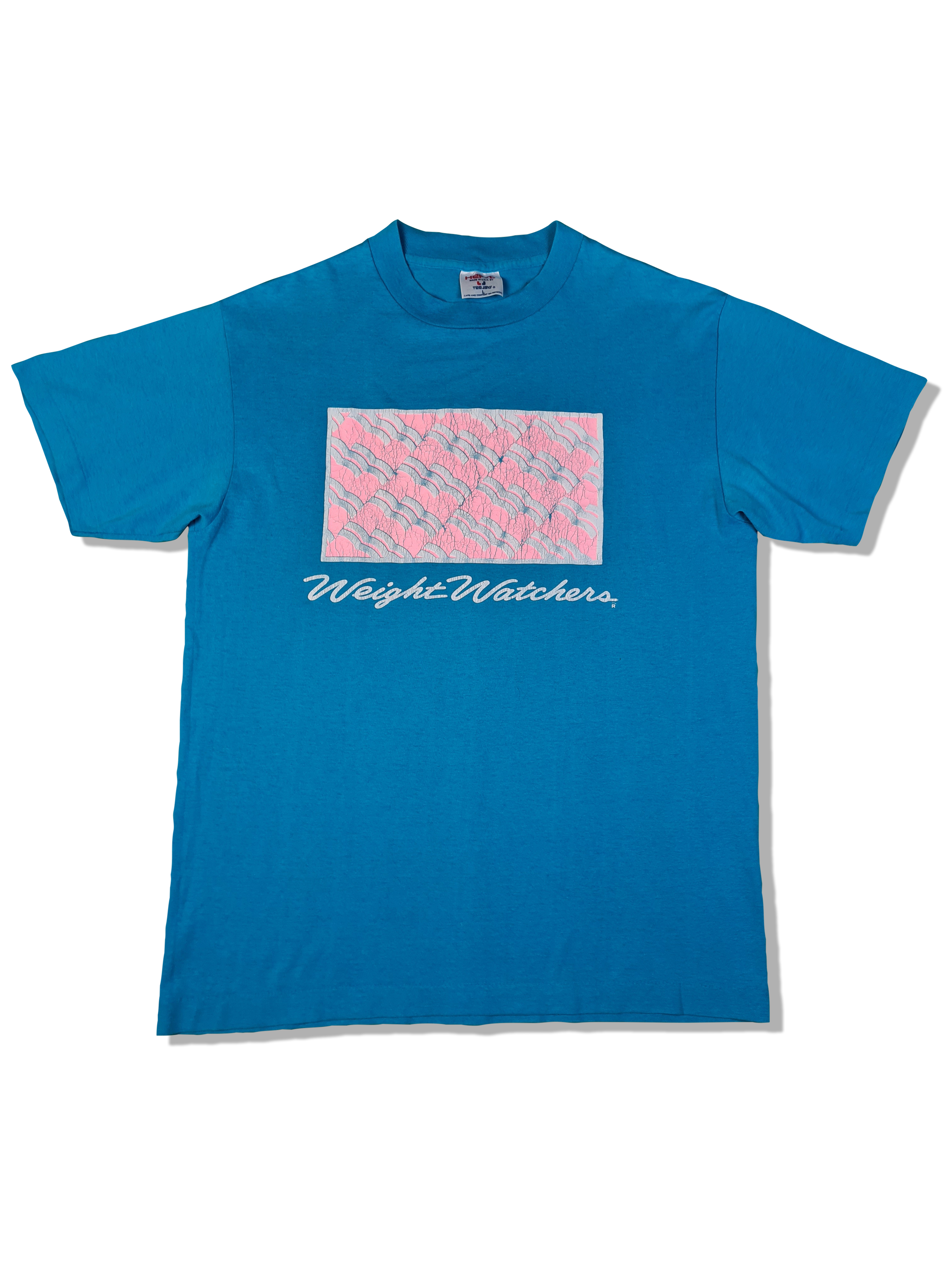 Vintage TeeJays Shirt 1990 Weight Watchers Made In USA Single Stitched Blau L - RareRags