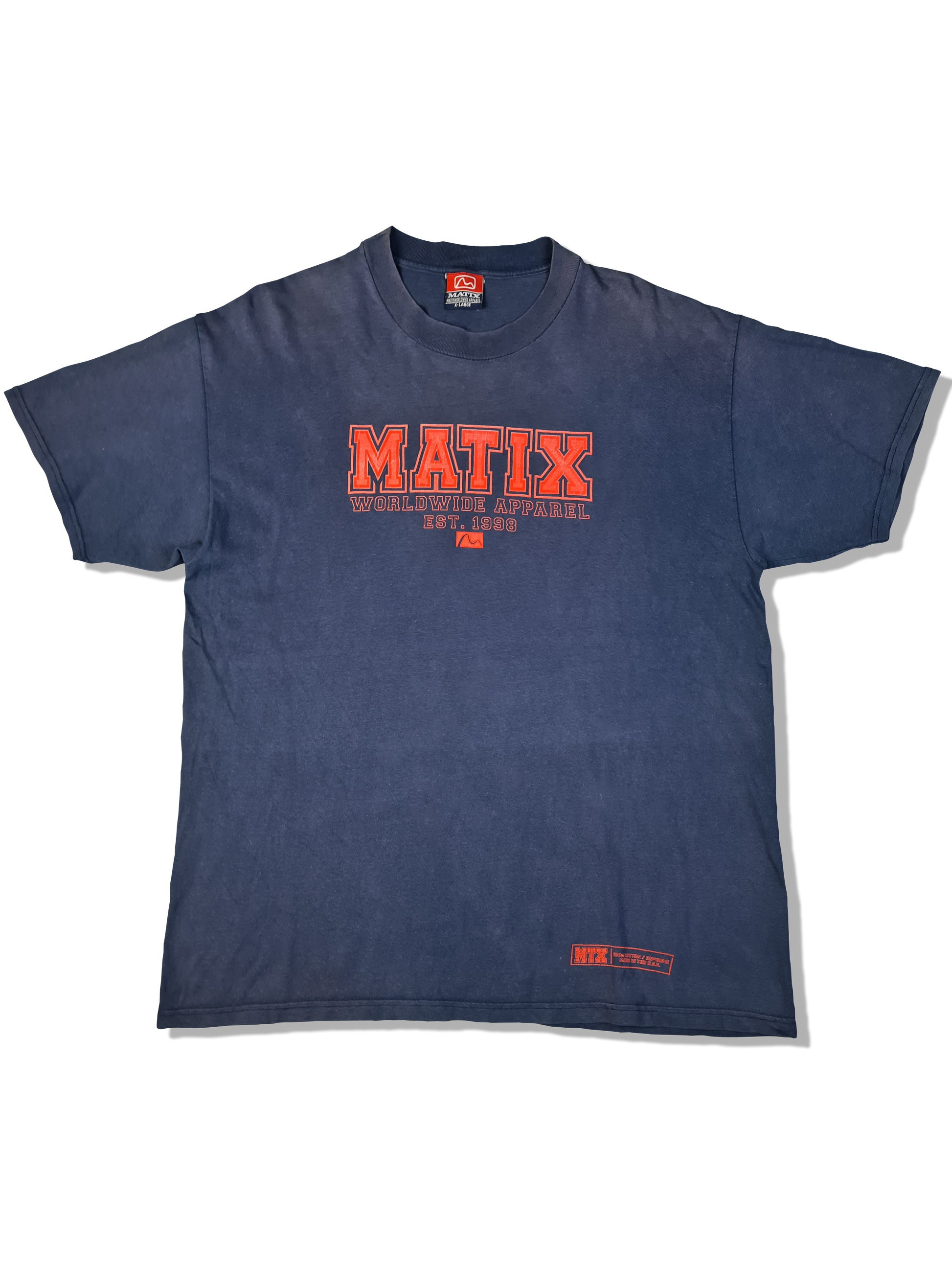Vintage Matix Shirt Skater Made In USA Blau XL - RareRags