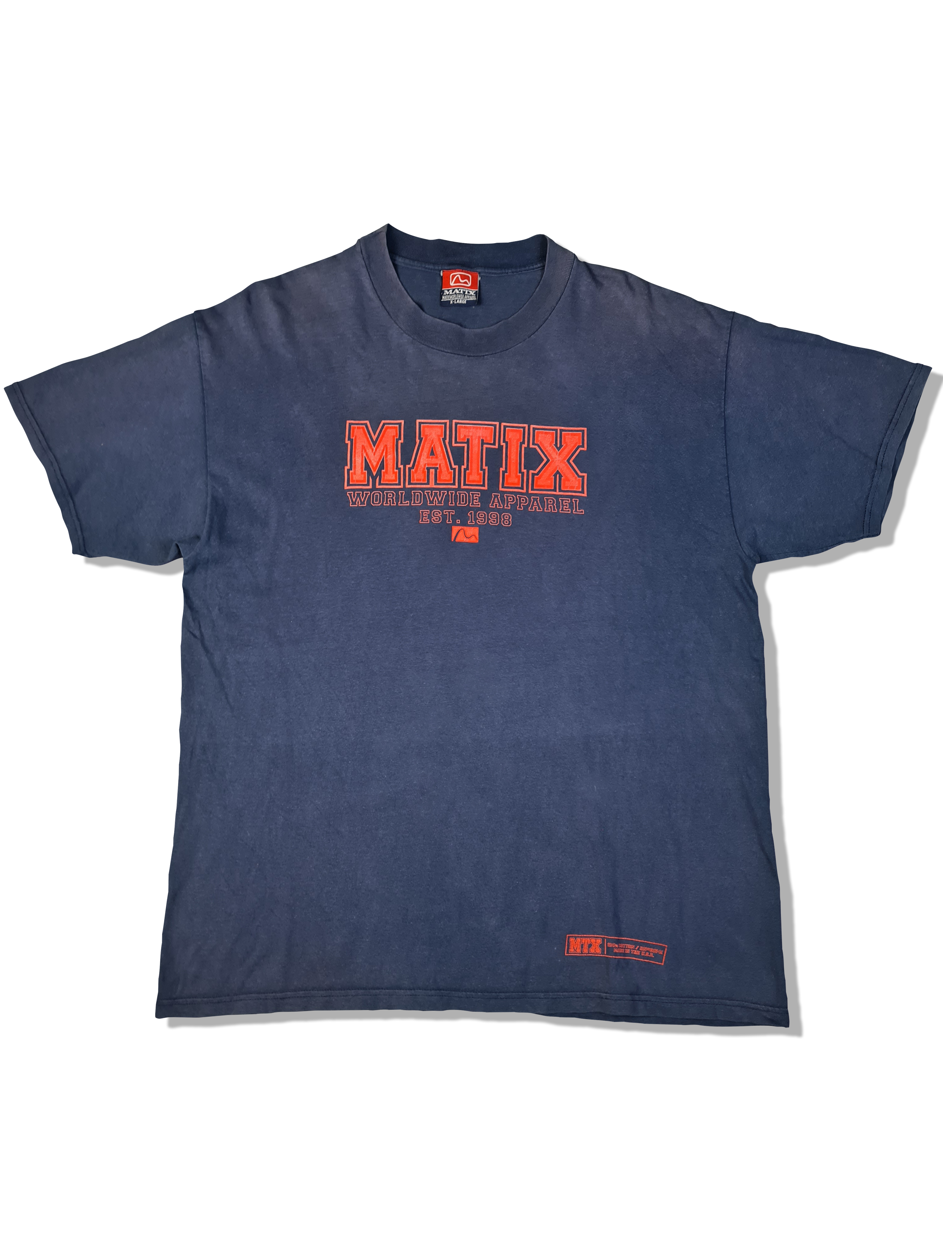 Vintage Matix Shirt Skater Made In USA Blau XL - RareRags