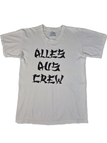Vintage Screen Stars Shirt Alles Aus Crew Funny Print Weiß S