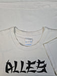 Vintage Screen Stars Shirt Alles Aus Crew Funny Print Weiß S