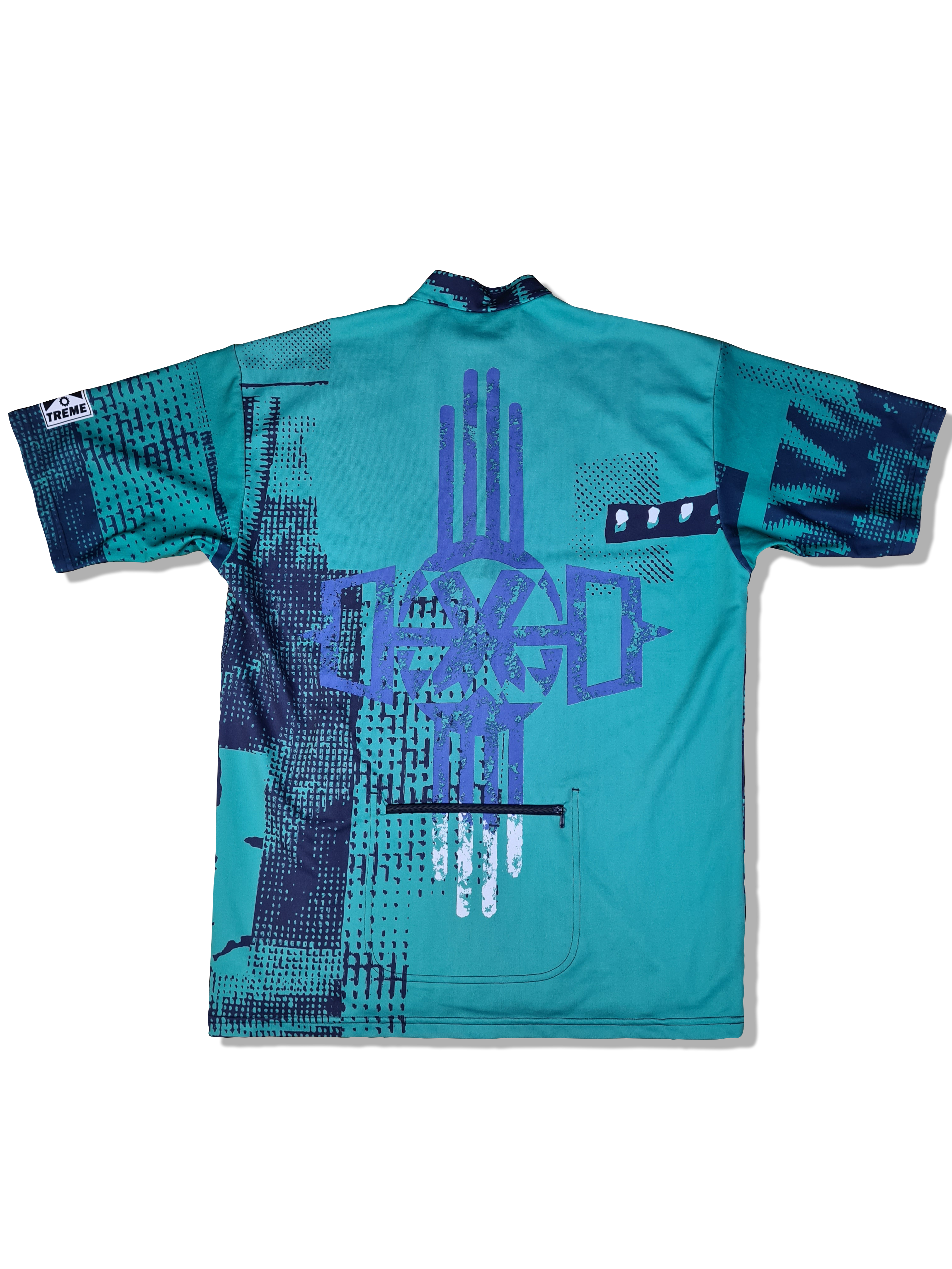 Vintage Xtreme Radtrikot Abstract Pattern Grün XL-XXL - RareRags