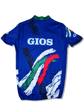 Vintage Gios Radtrikot Italien Flagge Made In Italy Blau L-XL