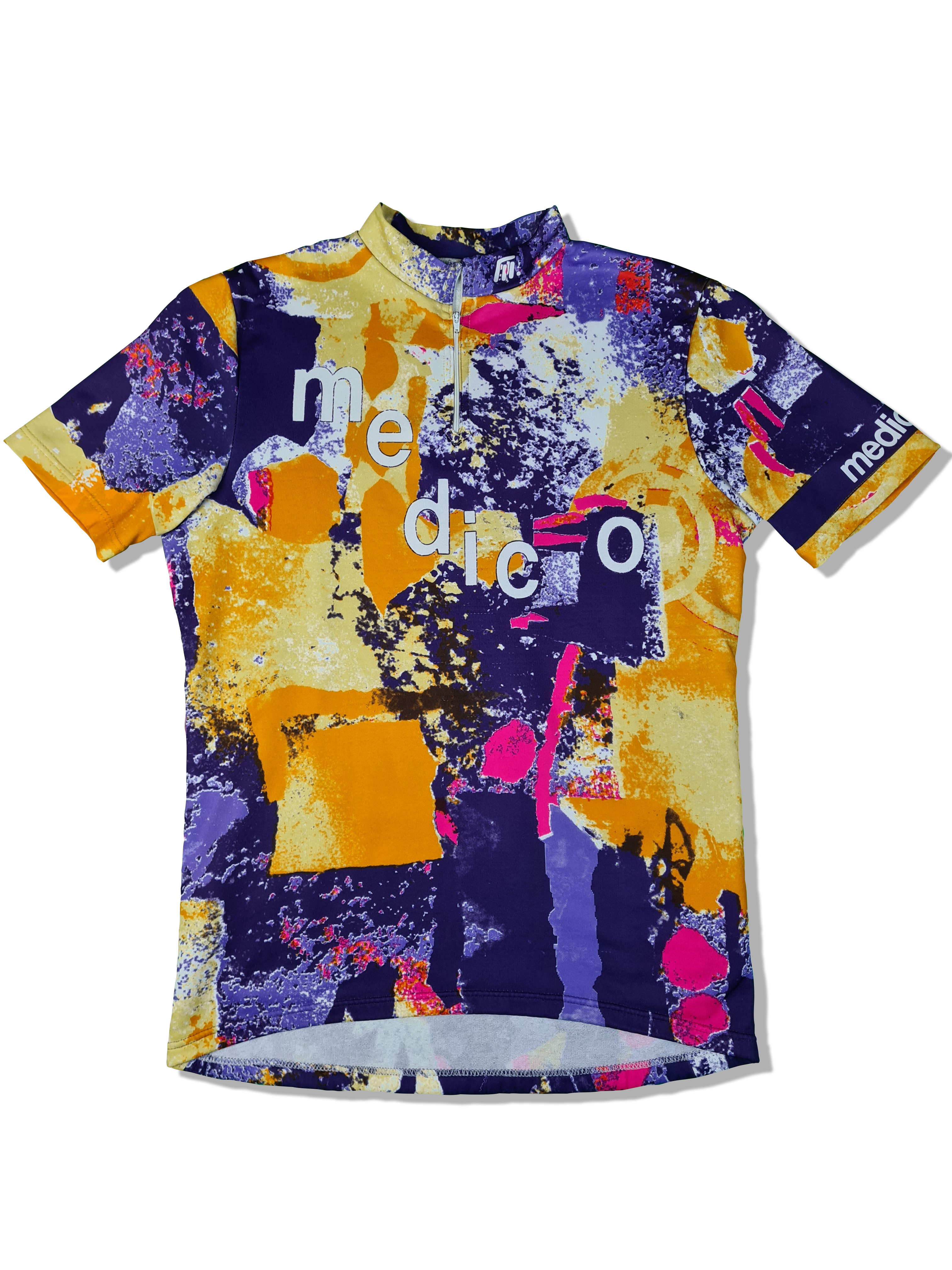 Vintage Medico Radtrikot Bunter Abstrakt L-XL - RareRags
