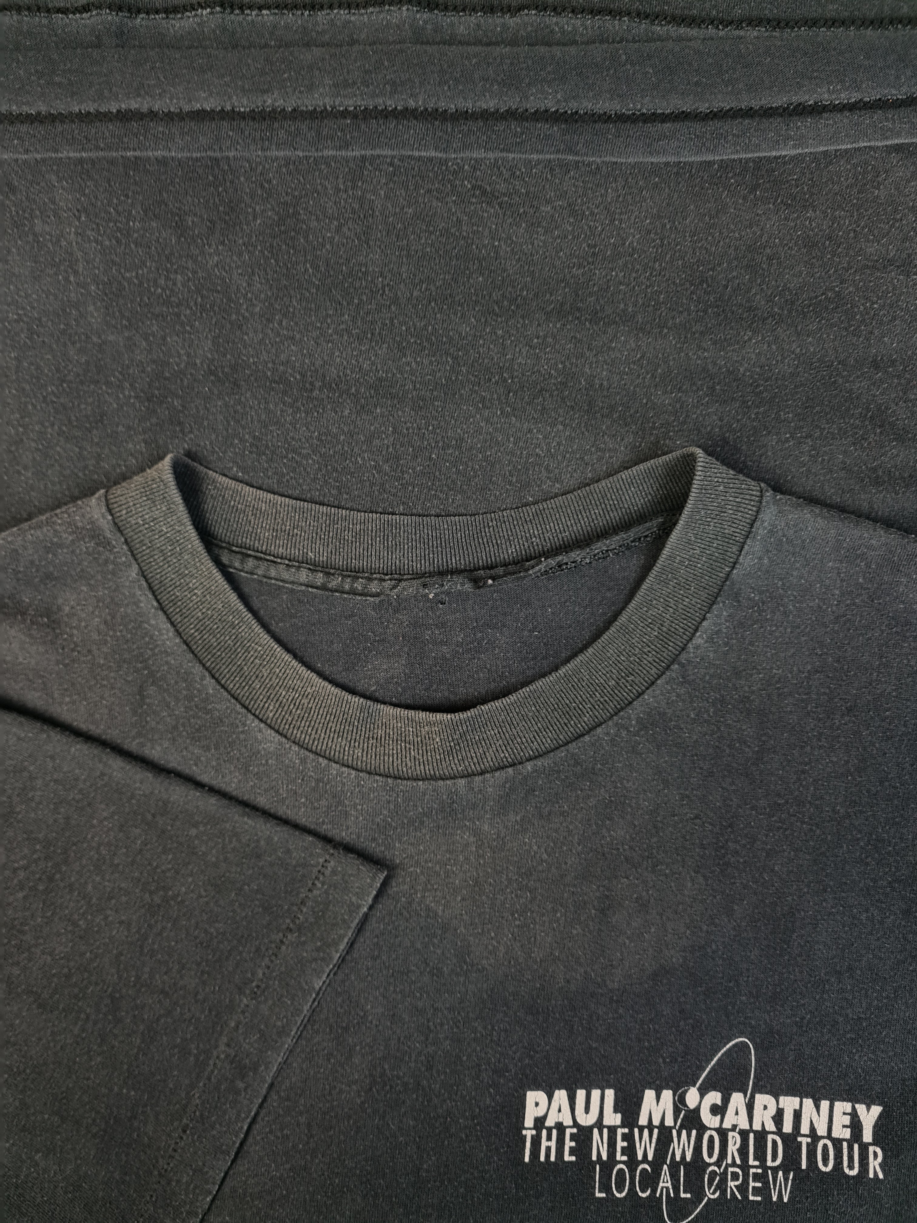 Vintage Paul Mc Cartney Shirt 1993 The New World Tour Local Crew Single Stitched Schwarz L-XL - RareRags