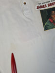 Vintage James Brown Poloshirt "The Godfather Of Soul" Weiß M
