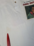 Vintage James Brown Poloshirt "The Godfather Of Soul" Weiß M