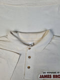 Vintage James Brown Poloshirt "The Godfather Of Soul" Weiß M