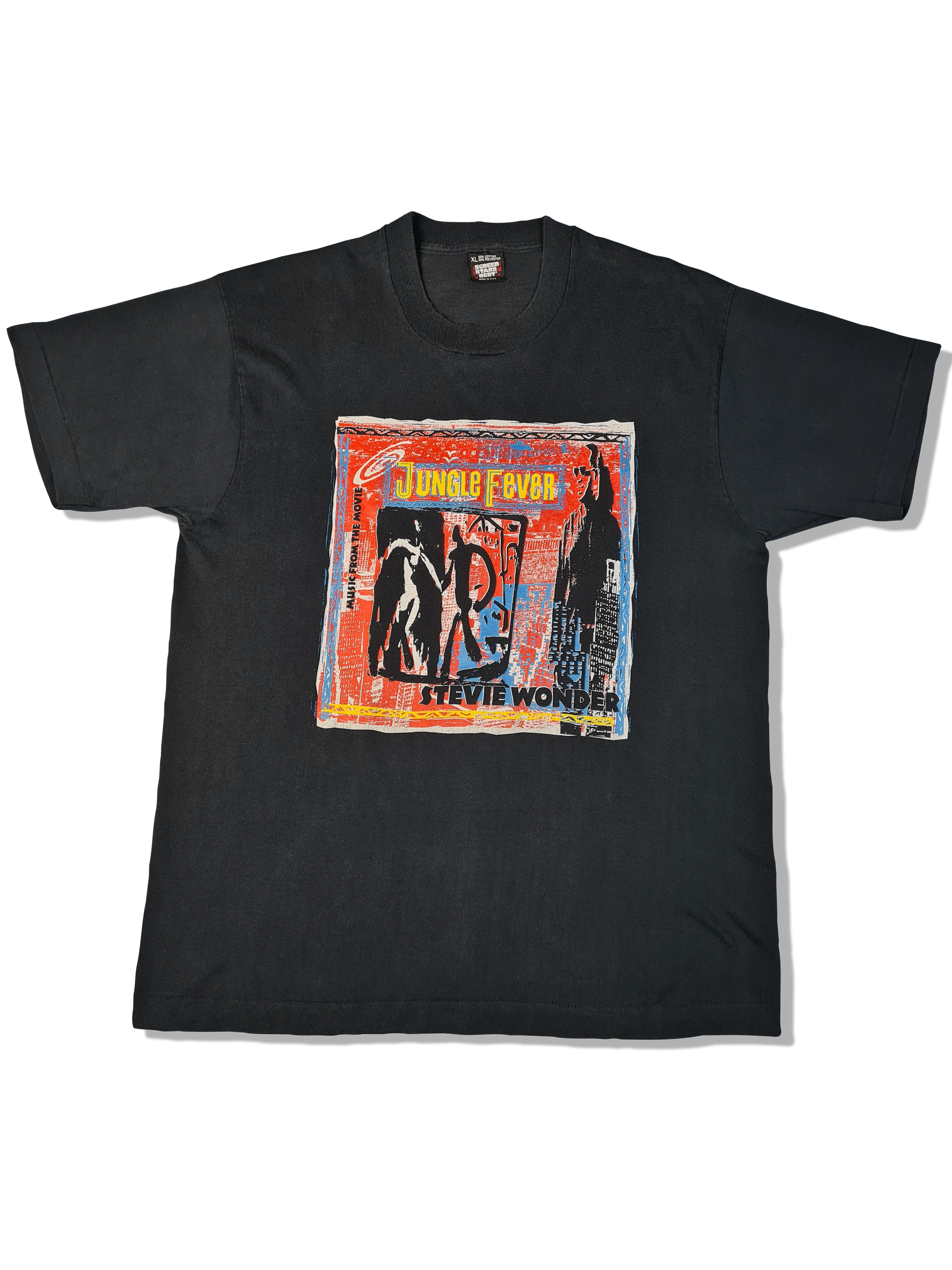 Rare! Vintage Screen Stars Shirt Stevie Wonder Jungle Fever 1991 Schwarz XL - RareRags