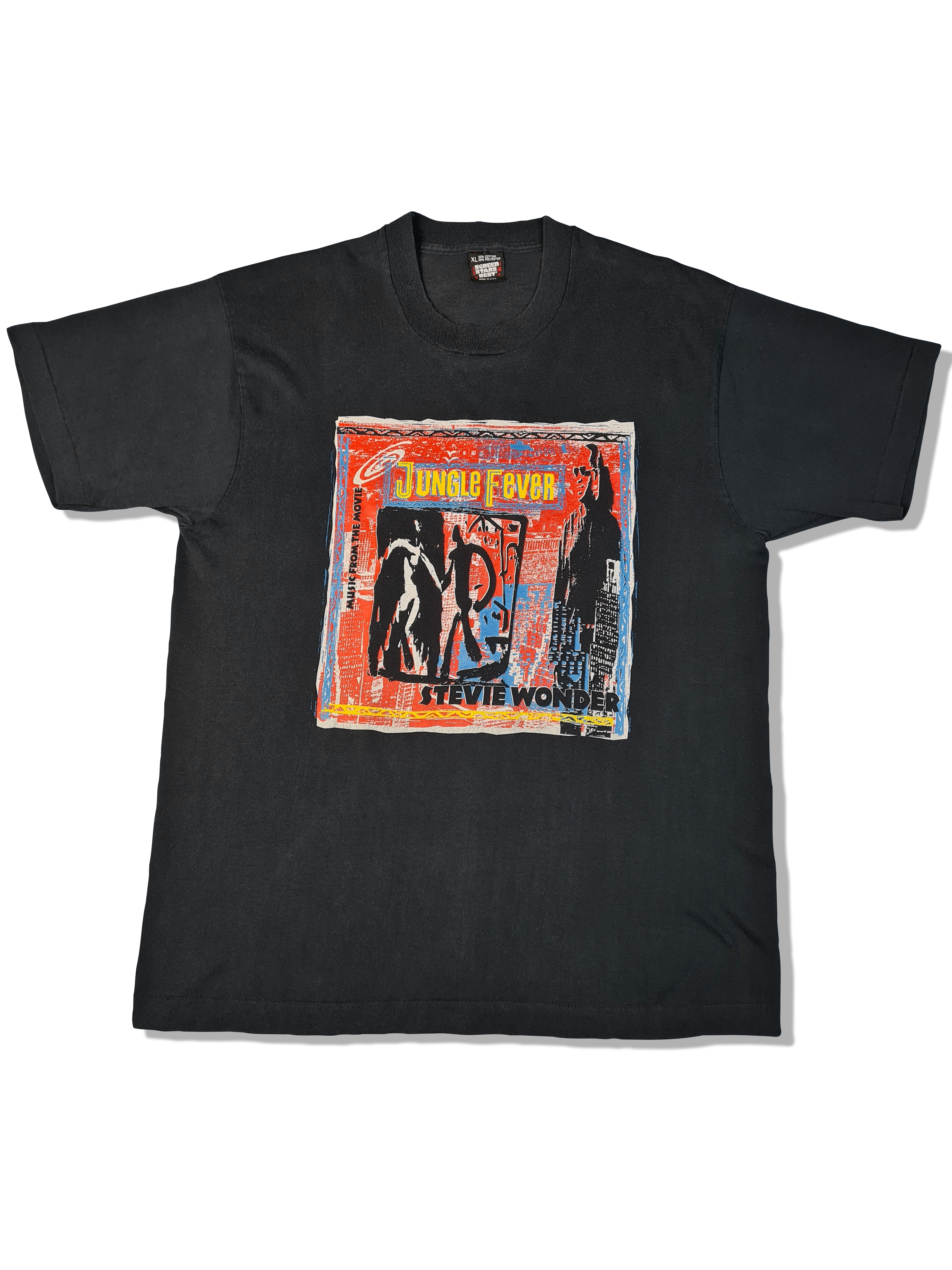 Rare! Vintage Screen Stars Shirt Stevie Wonder Jungle Fever 1991 Schwarz XL - RareRags