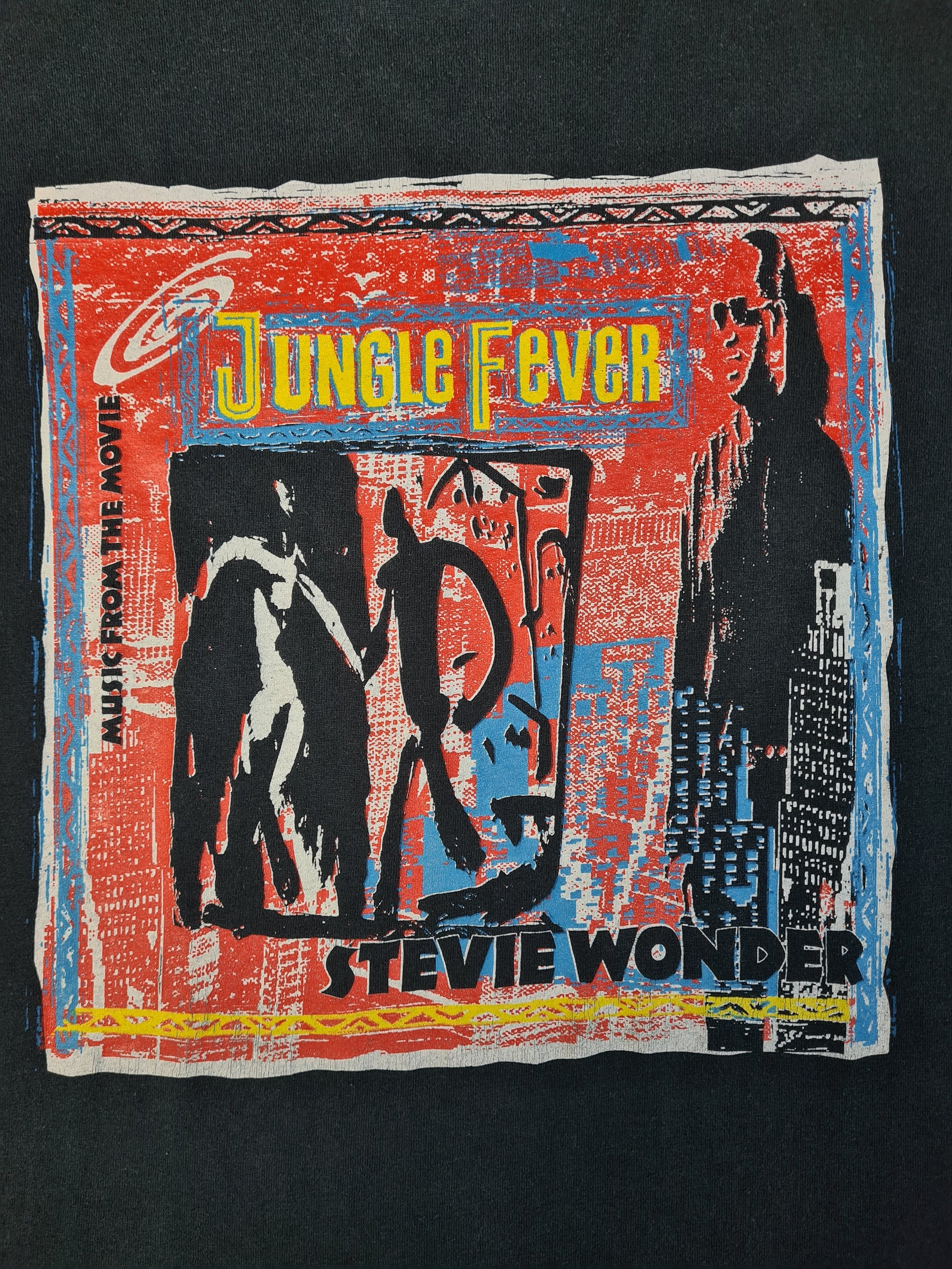 Rare! Vintage Screen Stars Shirt Stevie Wonder Jungle Fever 1991 Schwarz XL - RareRags