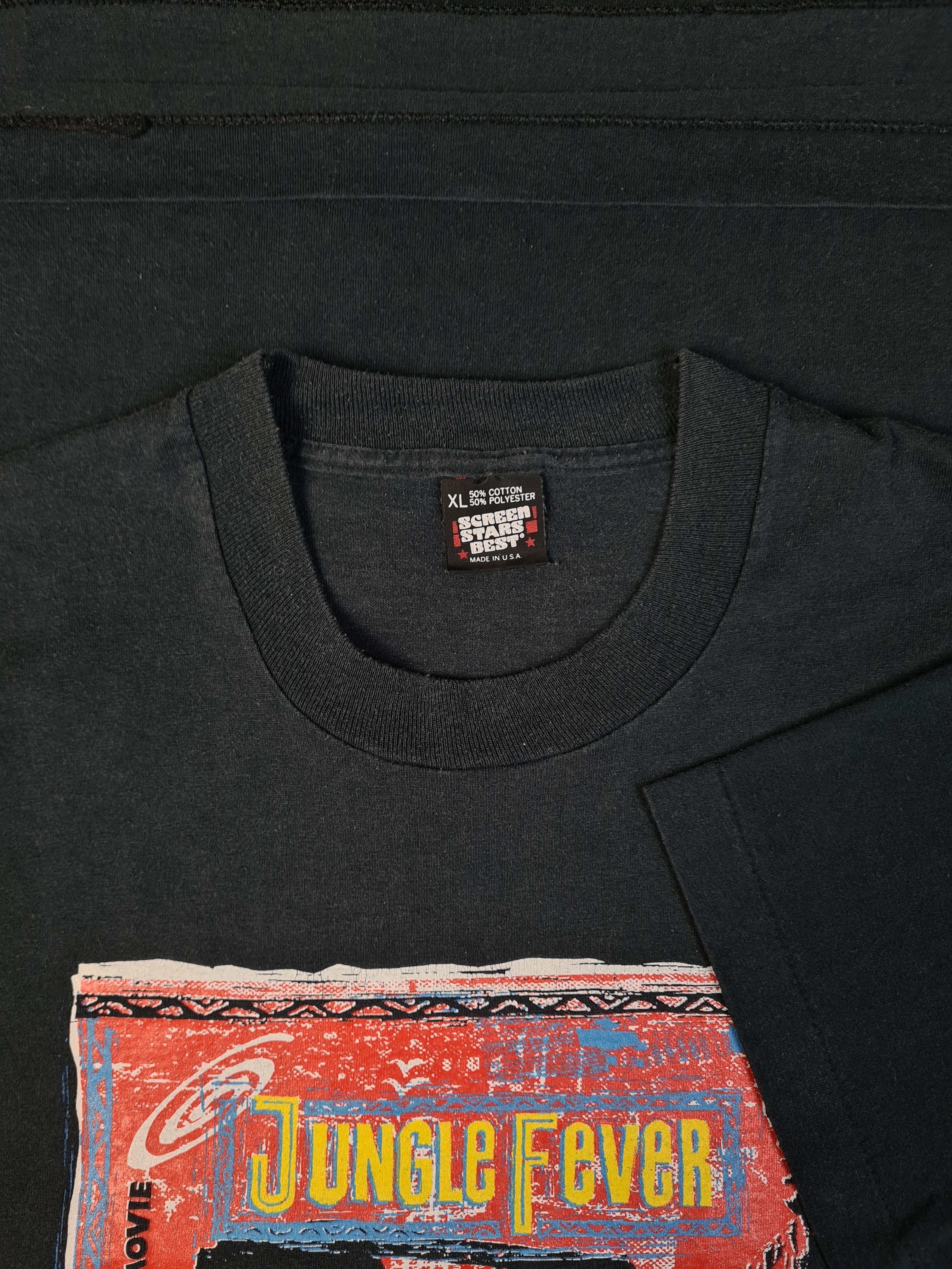 Rare! Vintage Screen Stars Shirt Stevie Wonder Jungle Fever 1991 Schwarz XL - RareRags