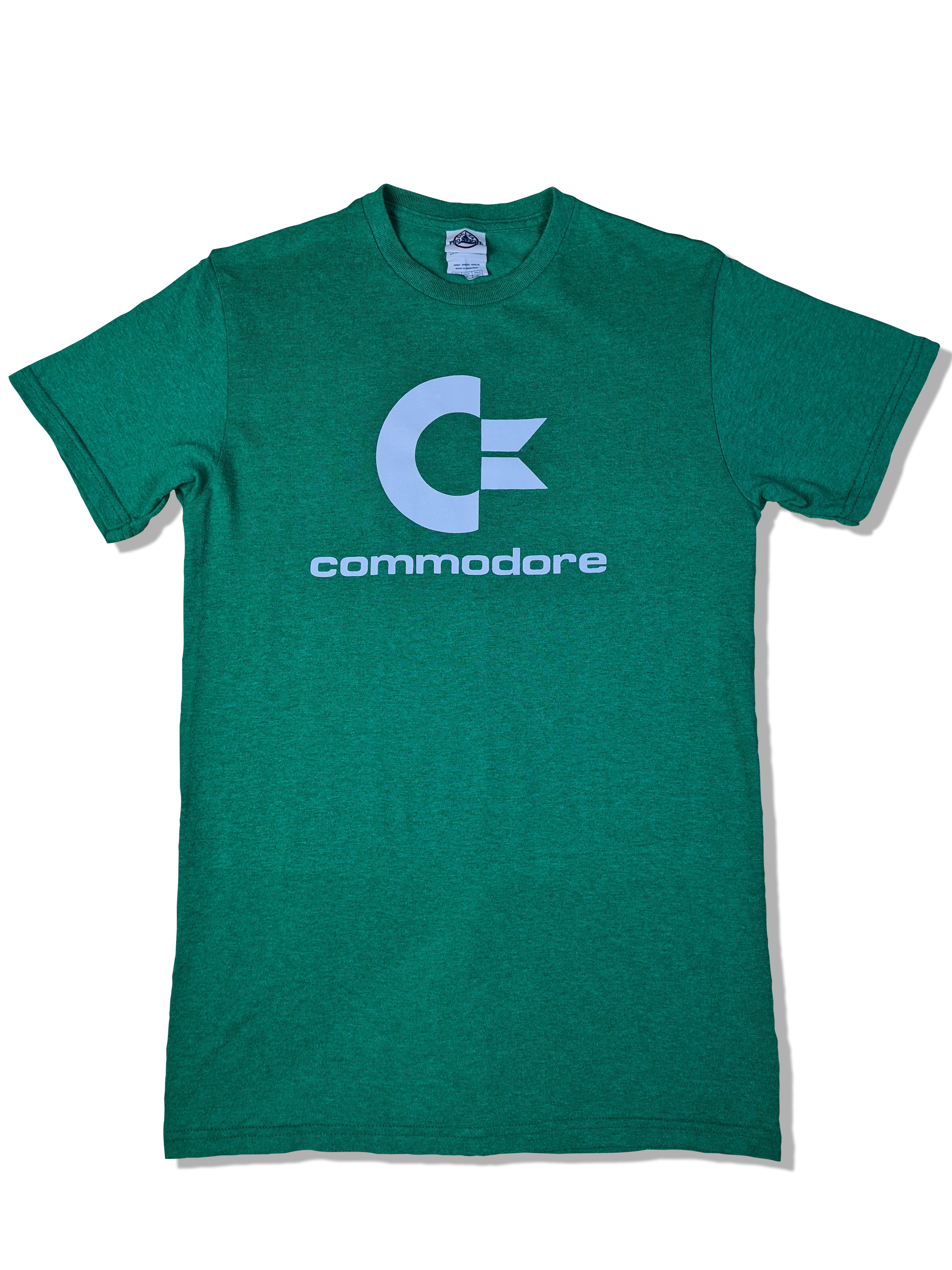 Vintage Delta Pro Weight Shirt Commodore International Promo Grün S - RareRags