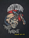 Rare! Vintage Body Count Shirt "Mass Murder" Tour 93-94 Single Stitched L