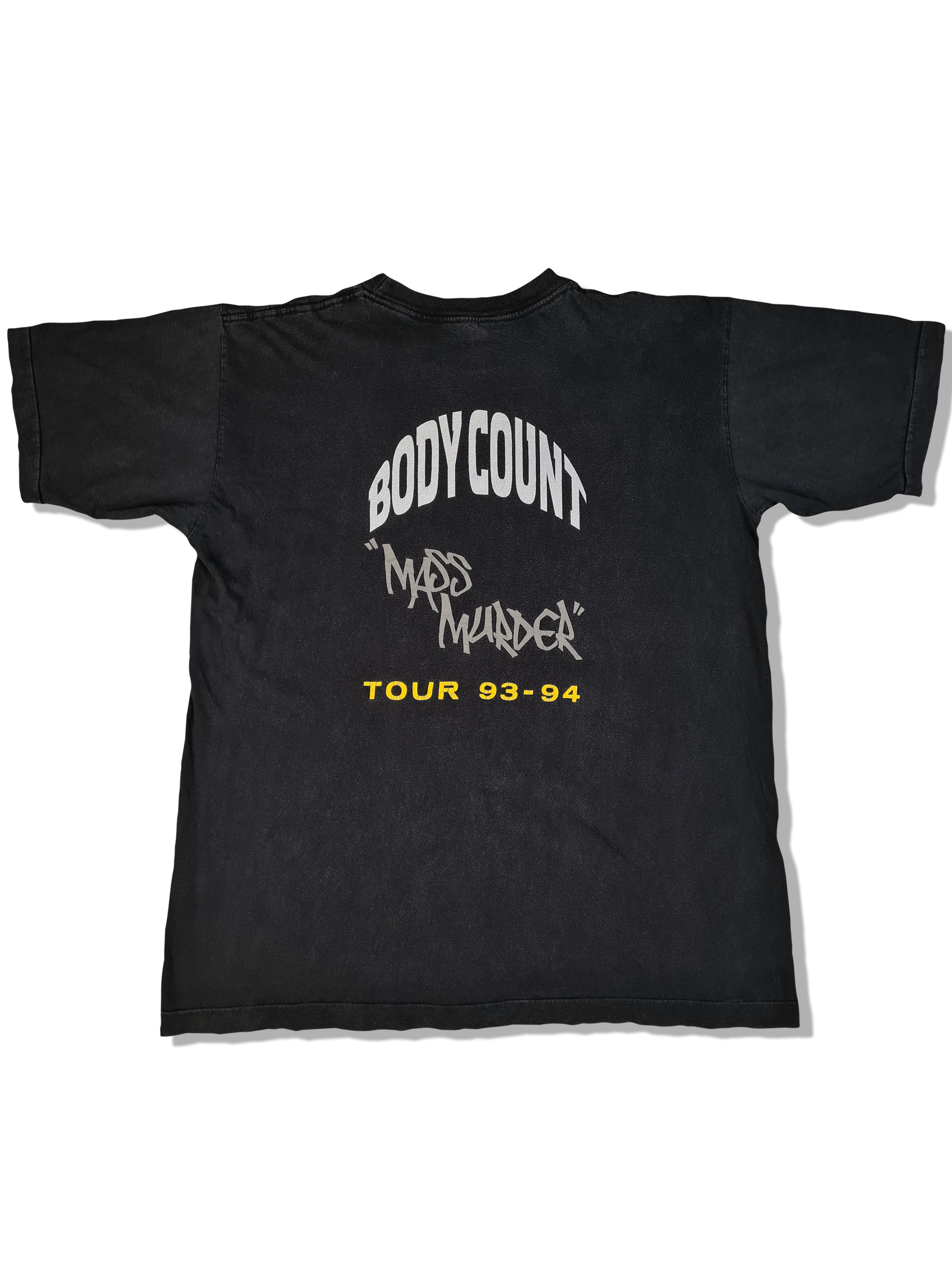 Rare! Vintage Body Count Shirt "Mass Murder" Tour 93-94 Single Stitched L - RareRags