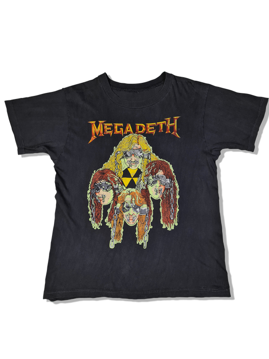 Rare! Vintage Megadeth Shirt Vic Rattlehead 1991 Schwarz M-L
