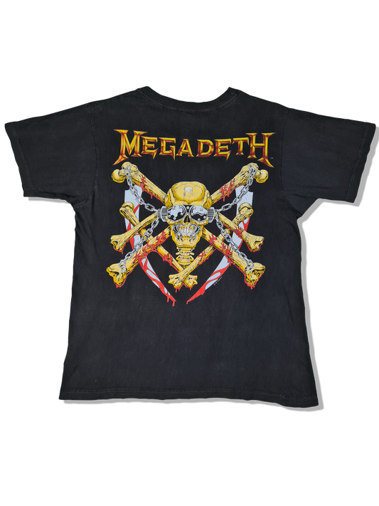 Rare! Vintage Megadeth Shirt Vic Rattlehead 1991 Schwarz M-L