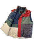 Vintage Paul & Shark Weste Gefüttert Dunkelblau Grün XXL