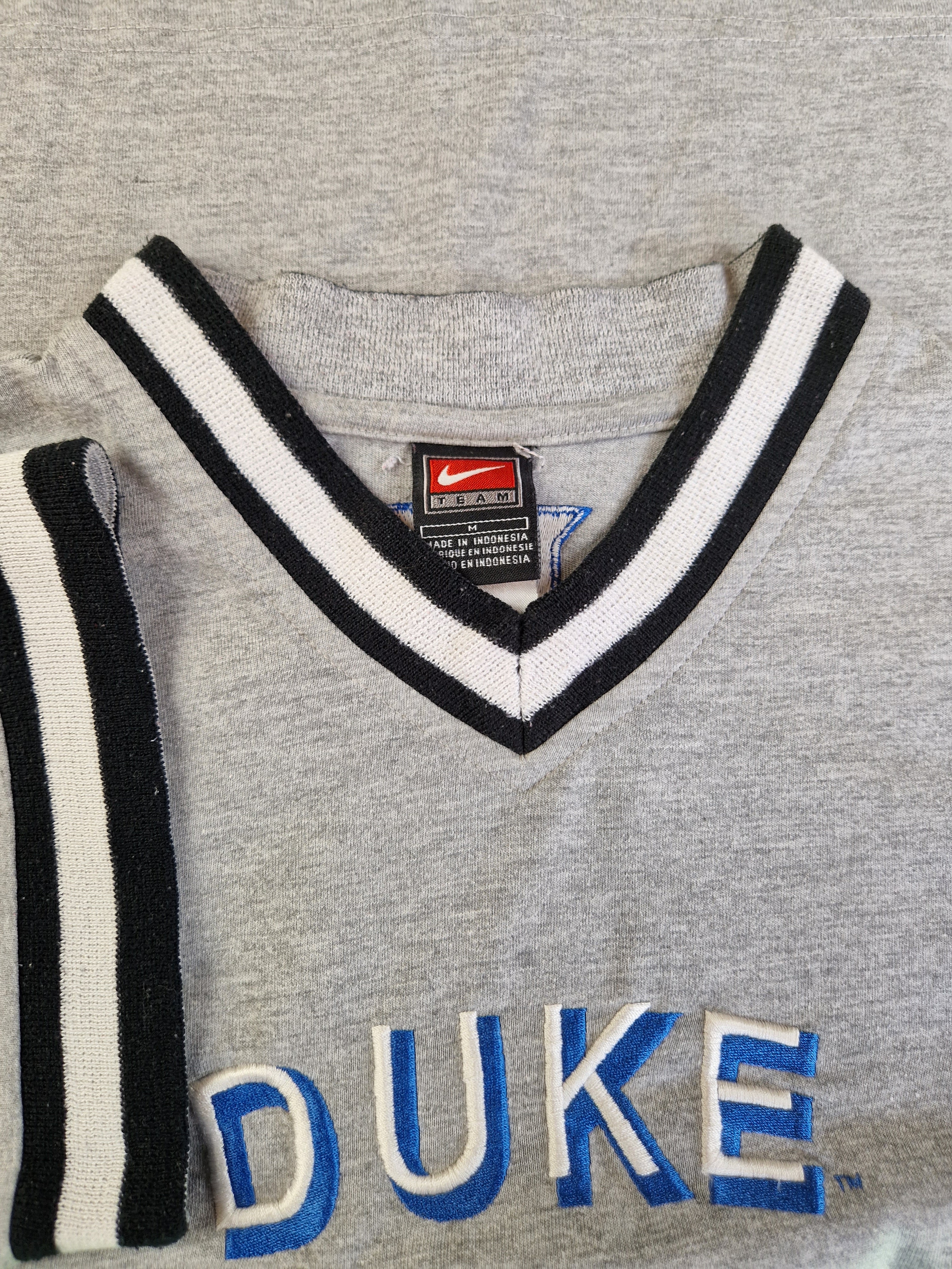 Vintage Nike Shirt Duke Basketball Bestickt Grau XS-S - RareRags