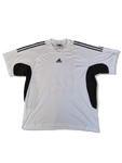 Vintage Adidas Shirt 2002 Fußballgott #20 Bedruckt Weiß XL