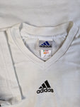 Vintage Adidas Shirt 2002 Fußballgott #20 Bedruckt Weiß XL
